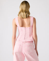PENELOPI DENIM TOP PINK