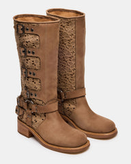 ROCKY FLORAL TAN NUBUCK